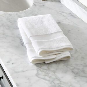 🌙 B45 - Crate & Barrel Organic Turkish Cotton White Hand Towel